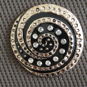 Magnet Brosche Kupfer - Silber 45mm Durchmesser